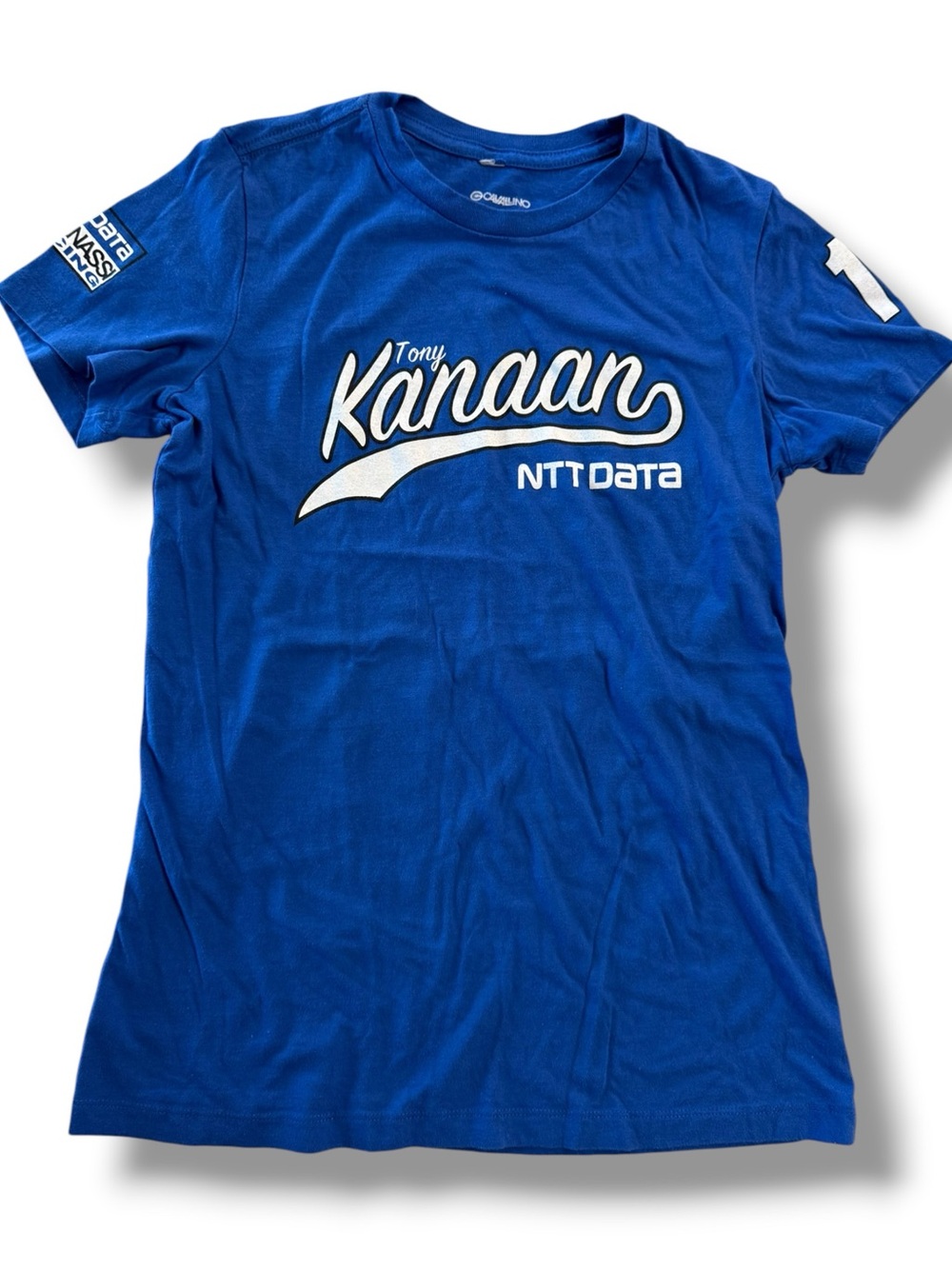 VTG Tony Kanaan NTT Data Ganassi Racing IndyCar Women's Fitted Graphic Tee Sz L